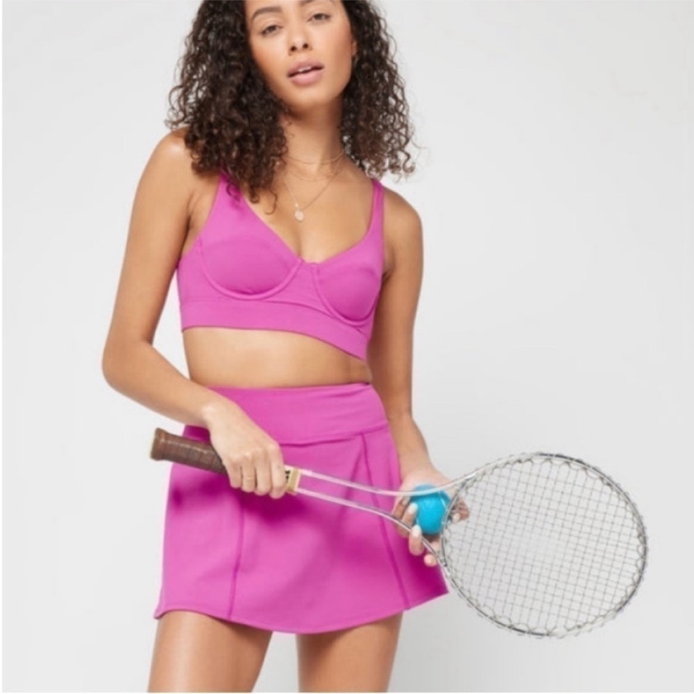 L*Space Bad and Bogey Skort and Sports Bra SET in Pink